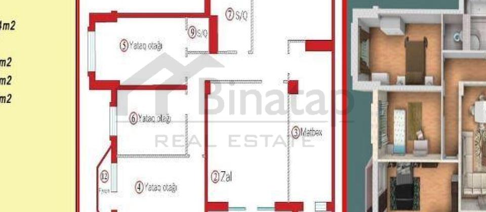 28 May m/s, Galaxy Parkda 4 otaqlı mənzil satılır/185.5 kv.m. - 4