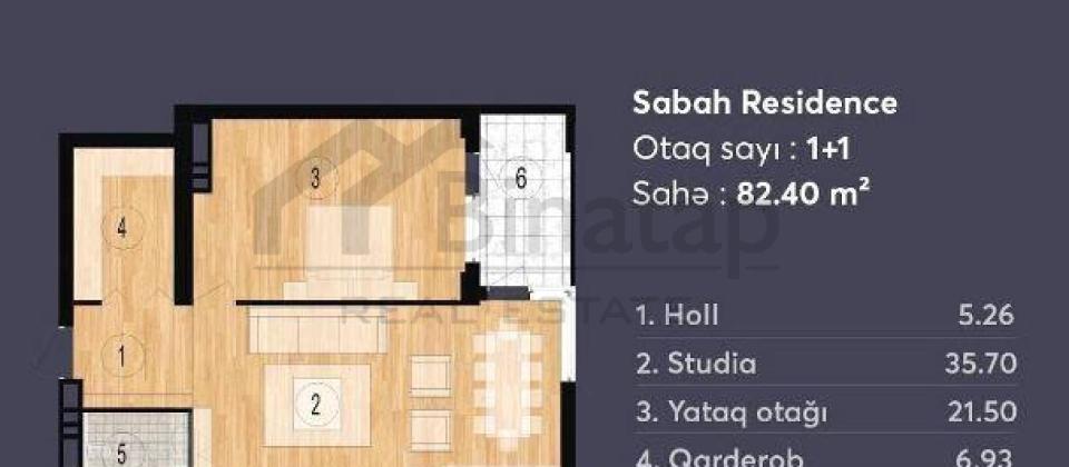 Bayıl, "Sabah Residence" də 2 otaqlı mənzil satılır/82.5 kv.m. - 8