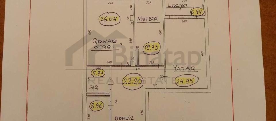 Satılır 2 otaqlı yeni tikili 114 m², Nərimanov r. - 12