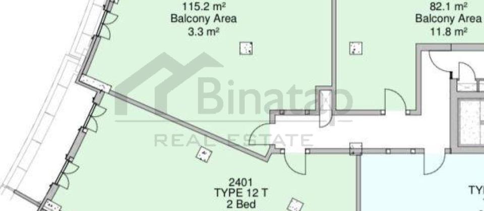 3 otaqlı mənzil satılır/119.5 kv.m., Knightsbridge Residence, Ağ Şəhər Kompleksi - White City - 12