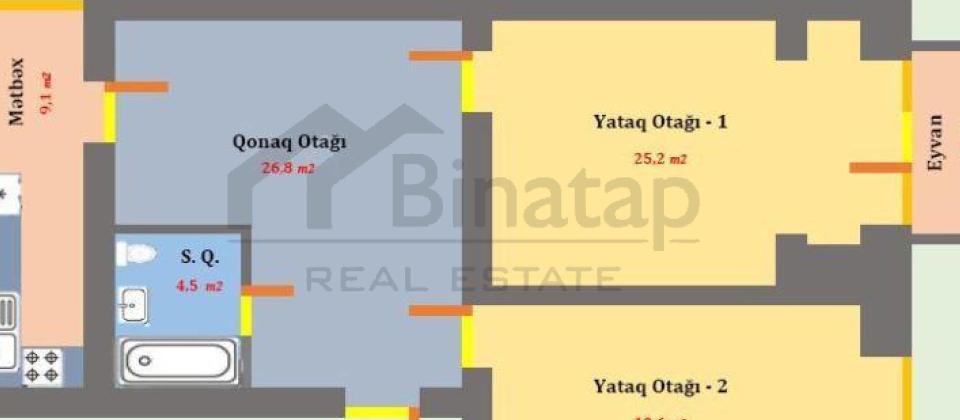 Koroğlu və Dədə Qorqud parklarının yanında 3 otaqlı mənzil satılır/88 kv.m. - 8