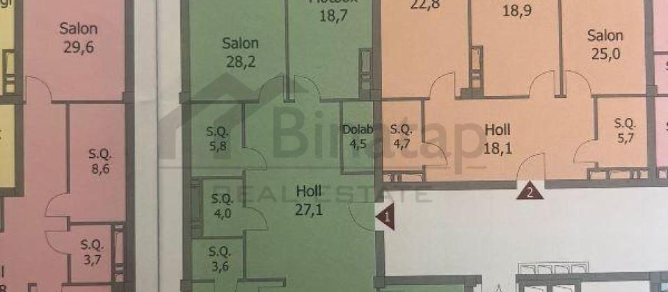 Metropark t/m ve Nerimanov m/s yaxin 4 otaqli menzil satilir/167 kv.m. - 9