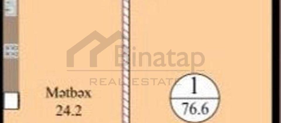 İnqlab, Tibb Universiteti ve 8 Noyabr m/s yaxin 2 otaqli menzil satilir/77 kv.m. - 8