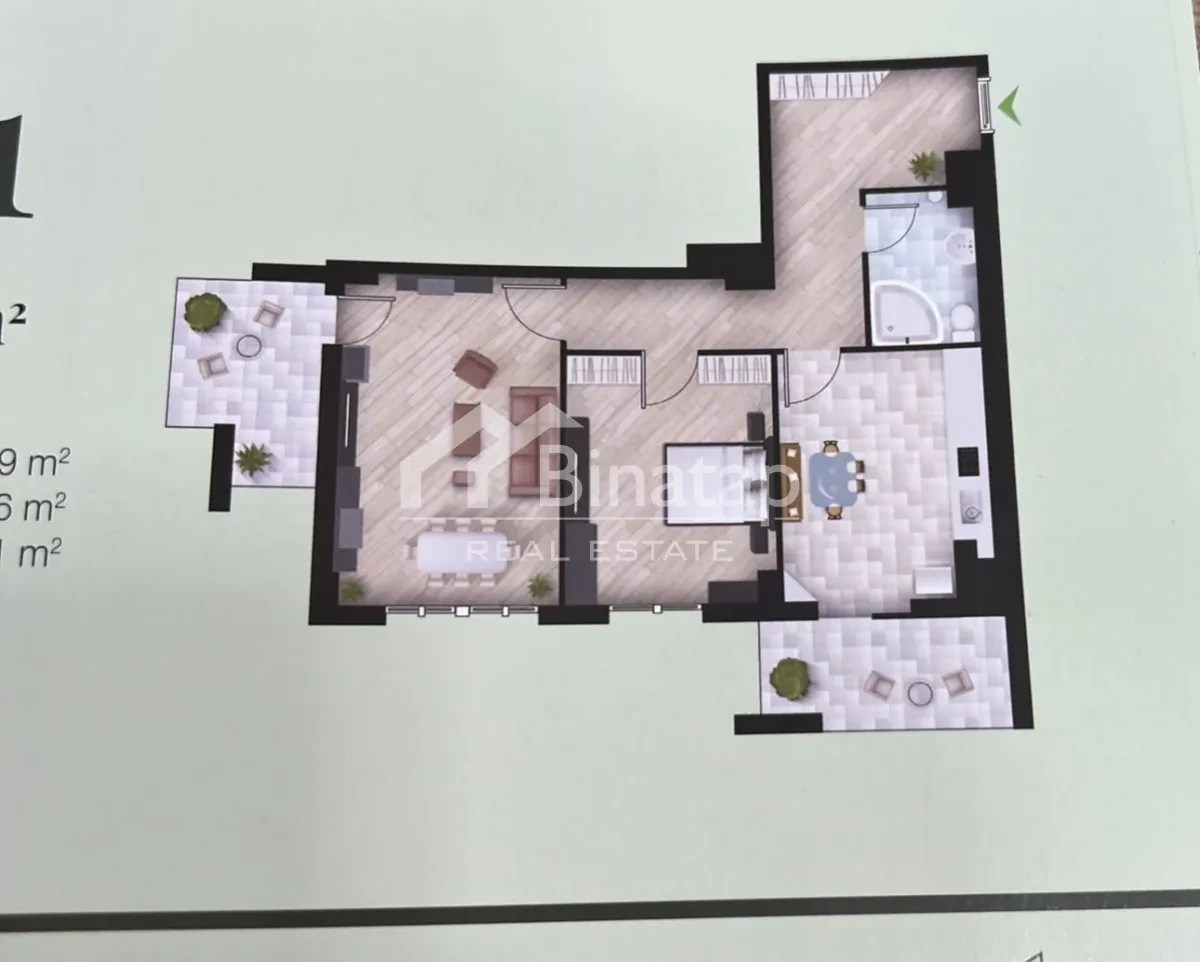 Продаётся 2-комн. новостройка 83 м², м. Элмляр Академиясы — фото 6