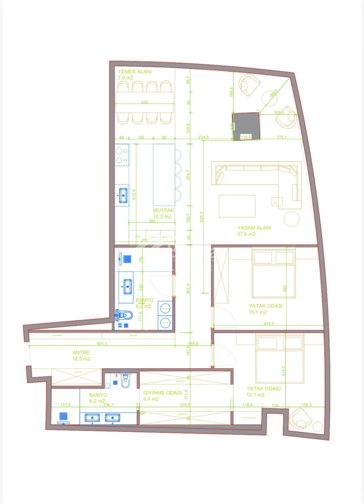 Продаётся 3-комн. новостройка 140 м², Сабаильский р-н — фото 3