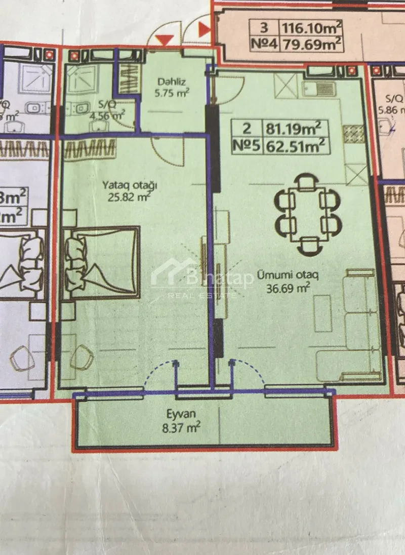 Satılır 2 otaqlı yeni tikili 81 m², Sumqayıt mərkəz r. — şəkil 4