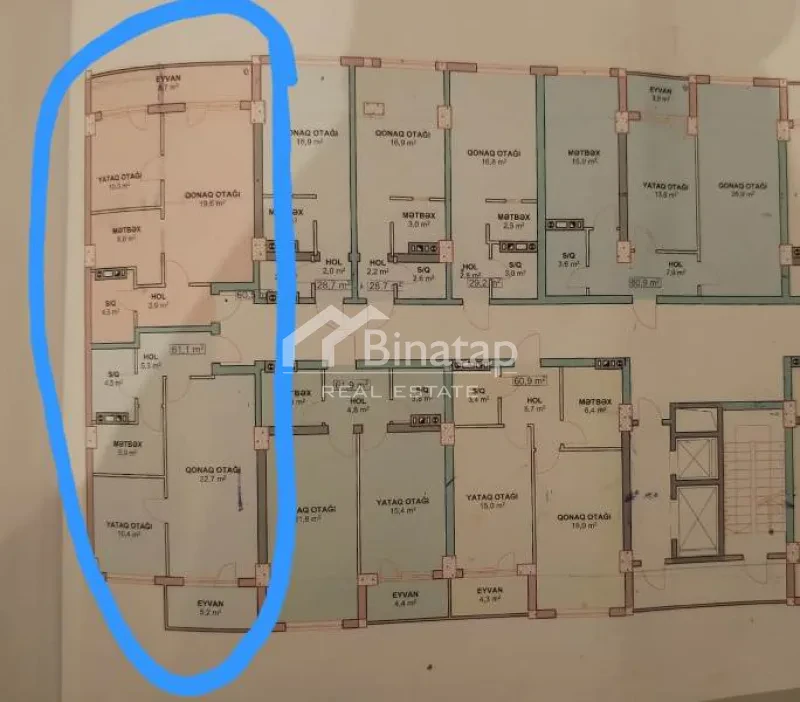 Satılır 2 otaqlı yeni tikili 61.5 m², Xırdalan r. — şəkil 12