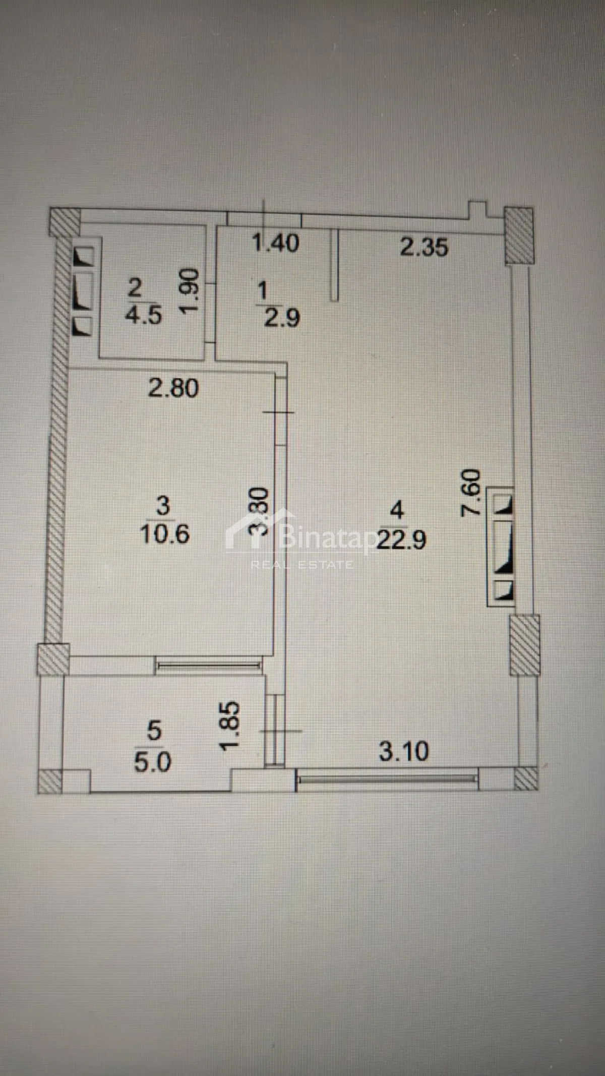 Satılır 2 otaqlı yeni tikili 51.20 m², Sumqayıt mərkəz r. — şəkil 8